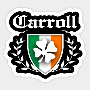 Carroll Shamrock Crest Sticker